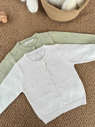 Little Bear Jacquard Cotton Cardigan