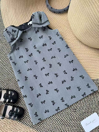 Butterfly Bow Black Dress