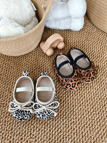 Elastic Band Leopard-print Pre-walker Sandal