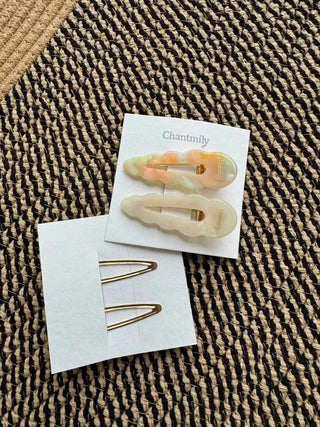 2 Pack Abstract Signature Hair Clips