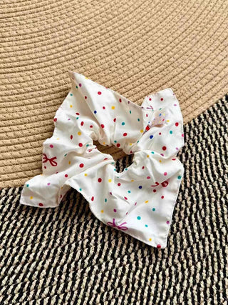 Polka Dot Hair Scrunchies