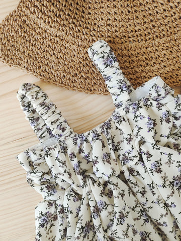 Holiday Floral Ruffle Top