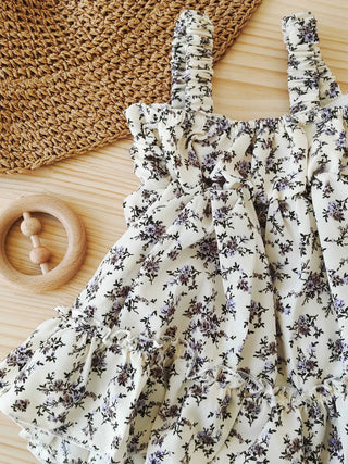 Holiday Floral Ruffle Top
