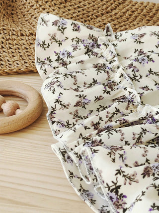 Holiday Floral Ruffle Top