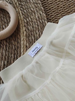 Bubble Tulle Skirt in Rice White - Chantmily