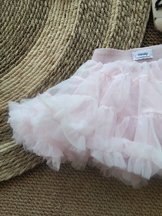 Bubble Tulle Skirt in Pastel Pink