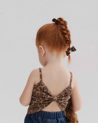 Leopard Pattern Fitted Strap Top