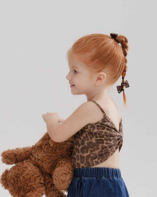 Leopard Pattern Fitted Strap Top