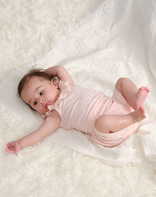 Little Breeze Ruffle Bodysuit in Pink