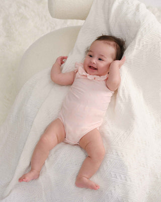 Little Breeze Ruffle Bodysuit in Pink