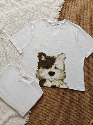Dog Pattern Box Fix T-shirt