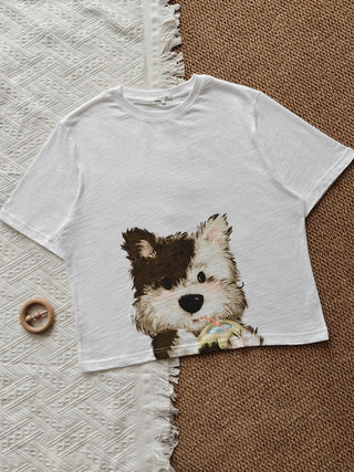 Dog Pattern Box Fix T-shirt