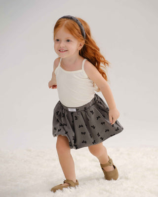 Butterfly Bow Pleated Skirt
