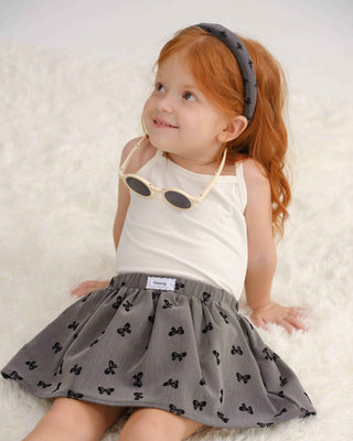 Butterfly Bow Pleated Skirt