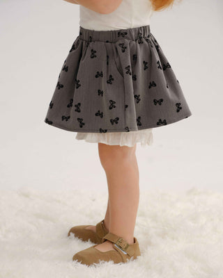 Butterfly Bow Pleated Skirt
