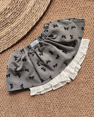 Butterfly Bow Pleated Skirt