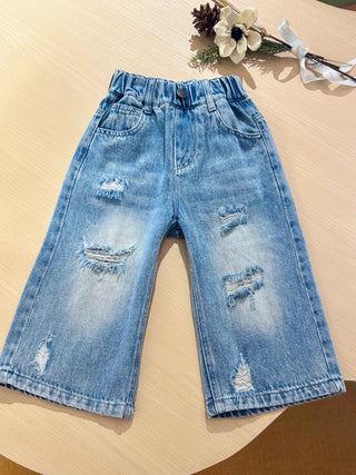 Baggy Ripped Cotton Jean