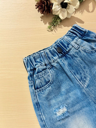 Baggy Ripped Cotton Jean