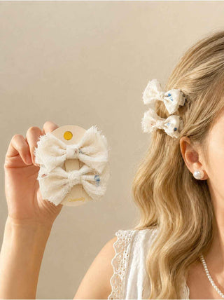 Polka Dot Bow Hair Clip