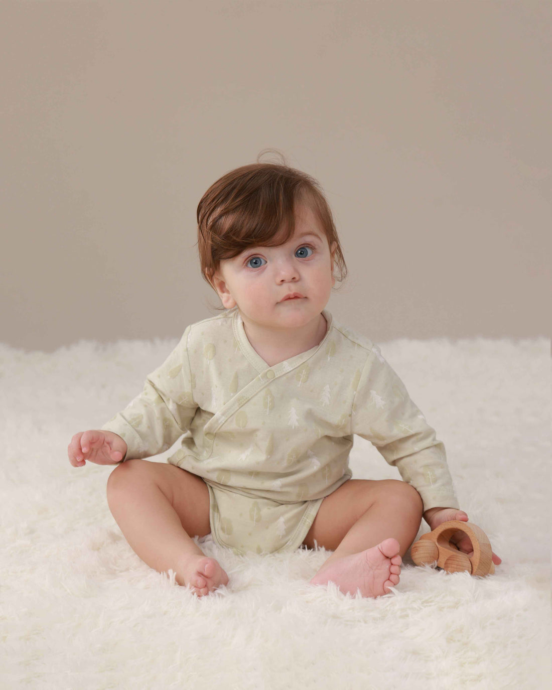 Little Breeze Forest Long Sleeve Wrap Bodysuit