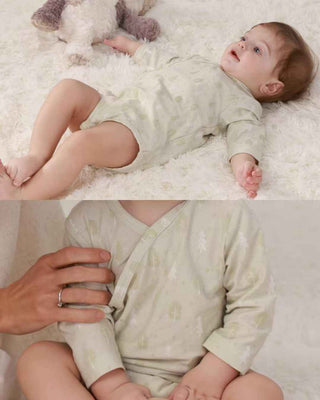 Little Breeze Forest Long Sleeve Wrap Bodysuit