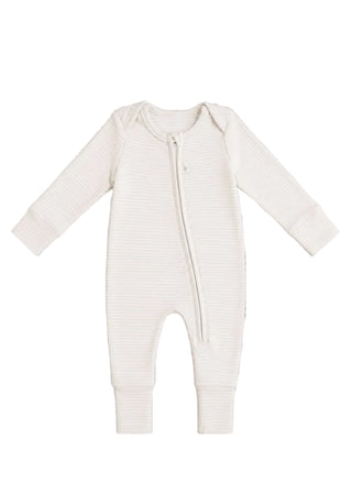 Creamy Comfort Long Sleeve Zip Growsuit