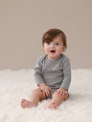 Pointelle Chantie Birdie Long Sleeve Bodysuit