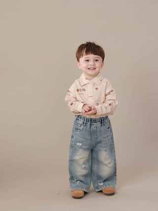 Baggy Ripped Cotton Jean