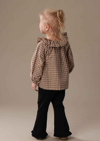 Terra Plaid Ruffle Blouse