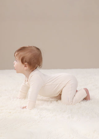 Creamy Comfort Long Sleeve Zip Growsuit