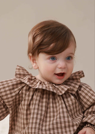 Terra Plaid Ruffle Bodysuit