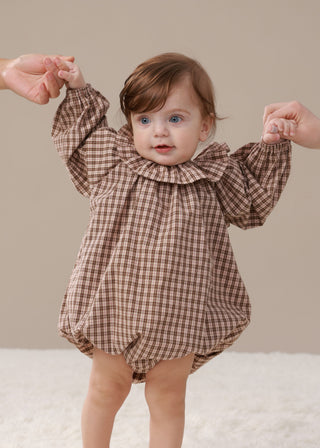 Terra Plaid Ruffle Bodysuit