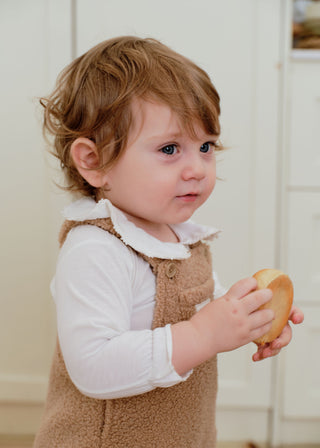 Milky Roar Faux Shearling Overalls