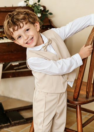 Wool Blend Faux-layered Suit Set