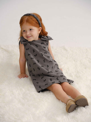 Butterfly Bow Black Dress