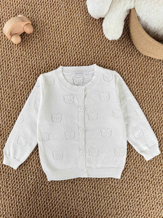 Little Bear Jacquard Cotton Cardigan