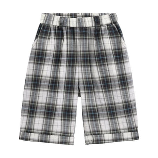 Cotton Plaid Banana Pant
