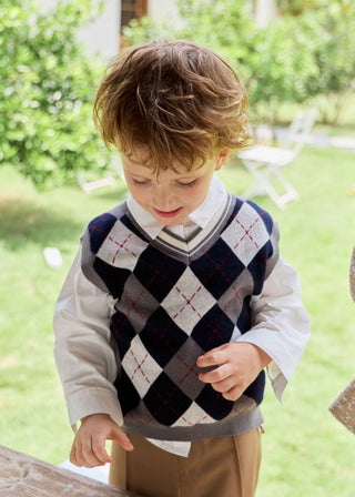 Little Boss Knit Vest Set