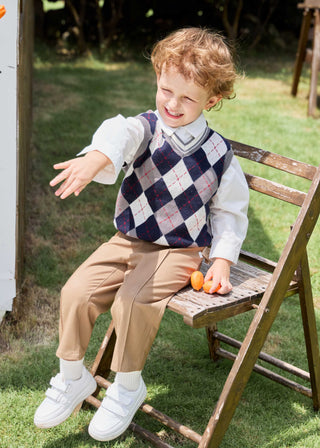 Little Boss Knit Vest Set