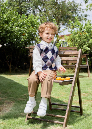 Little Boss Knit Vest Set