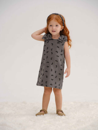 Butterfly Bow Black Dress