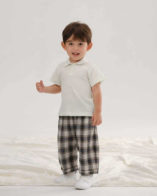 Cotton Plaid Banana Pant - Chantmily