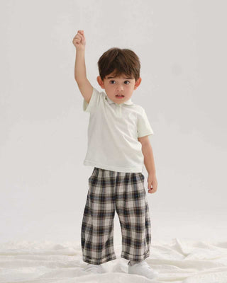 Cotton Plaid Banana Pant - Chantmily