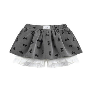 Butterfly Bow Pleated Skirt