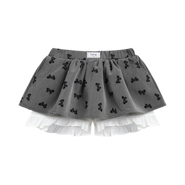Butterfly Bow Pleated Skirt