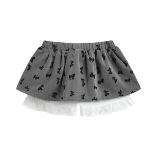 Butterfly Bow Pleated Skirt