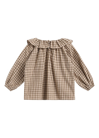 Terra Plaid Ruffle Blouse
