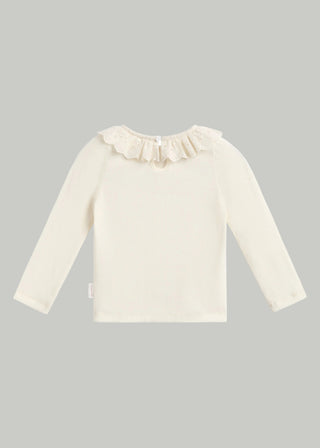 Creamy Comfort Ruffle Long Sleeve Top