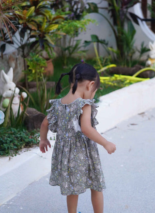 Sleeveless Ruffle Dress in Green