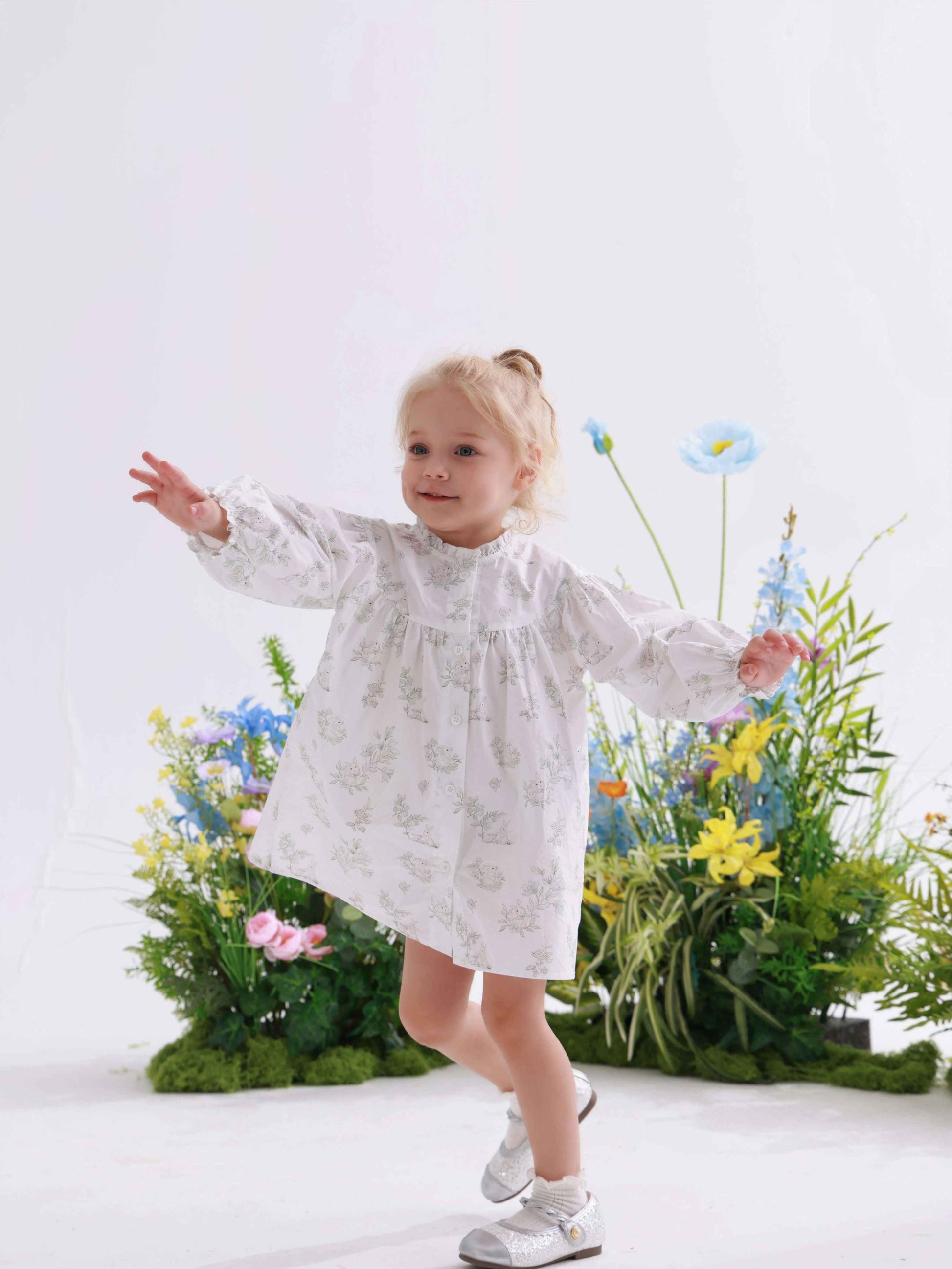 Bunny Bouquet Ruffle Dress